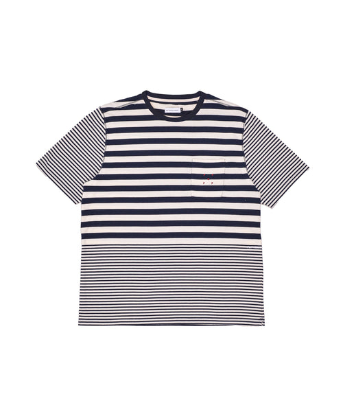Featured Product Image Of Pop striped pocket t-shirt Navy/Off White
