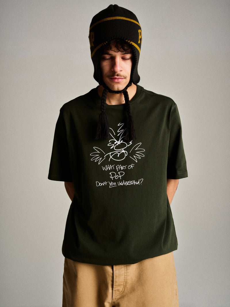 Pop Understand T-Shirt Duffel Green