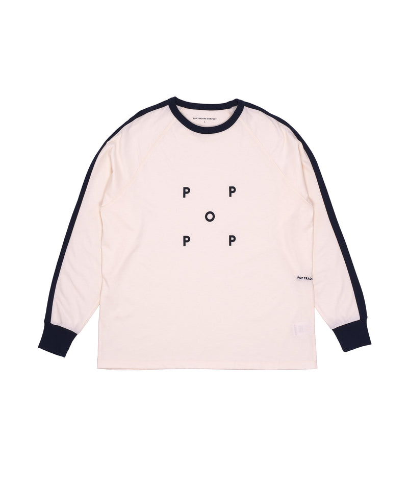 Pop Keenan Longsleeve T-Shirt Off White/Navy