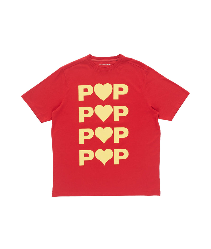 Pop Hearts T-Shirt Haute Red