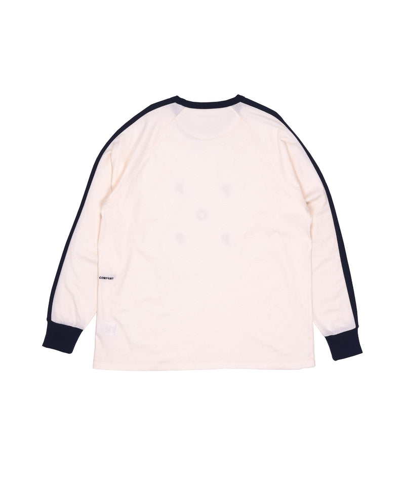 Pop Keenan Longsleeve T-Shirt Off White/Navy
