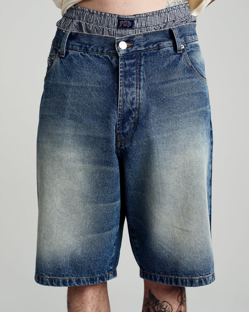 Pop Longer DRS Short Washed Denim