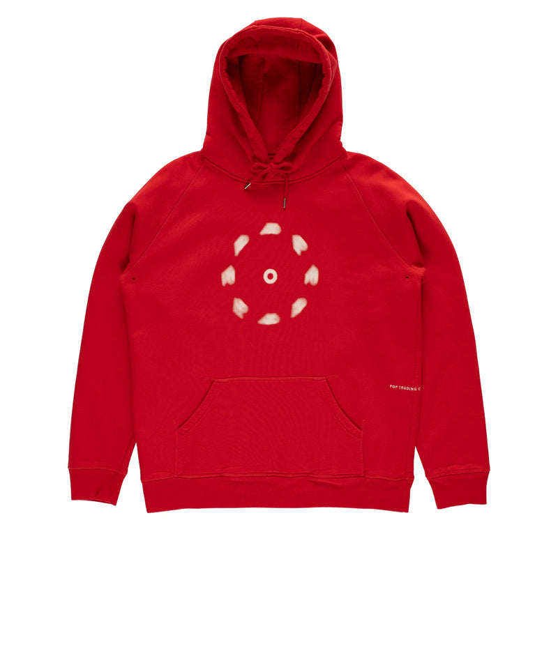 Pop Blurred Logo Hooded Sweat Goji Berry