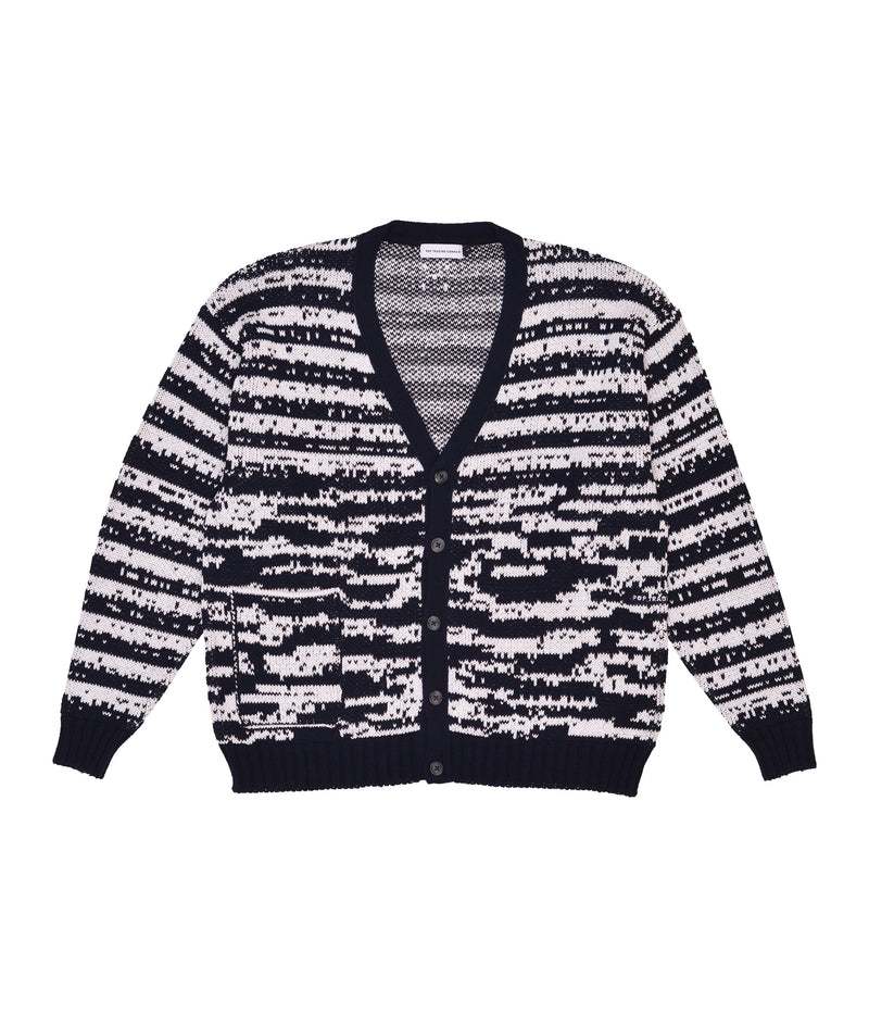 Pop Gilles de Brock Knitted Cardigan Navy/Off White