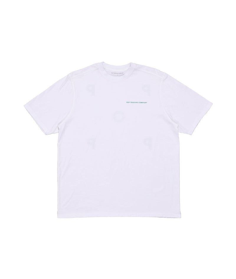 Pop Logo T-Shirt White/Peacock Green