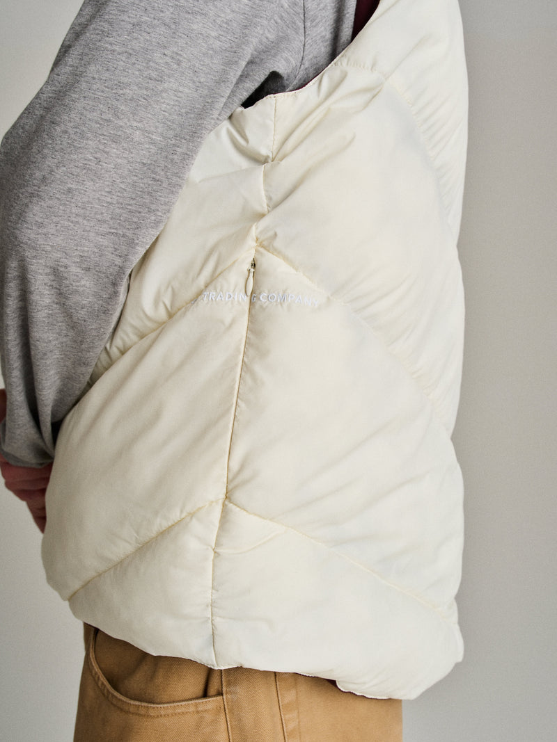 Pop Quilted Reversible Vest Fudge/Off White