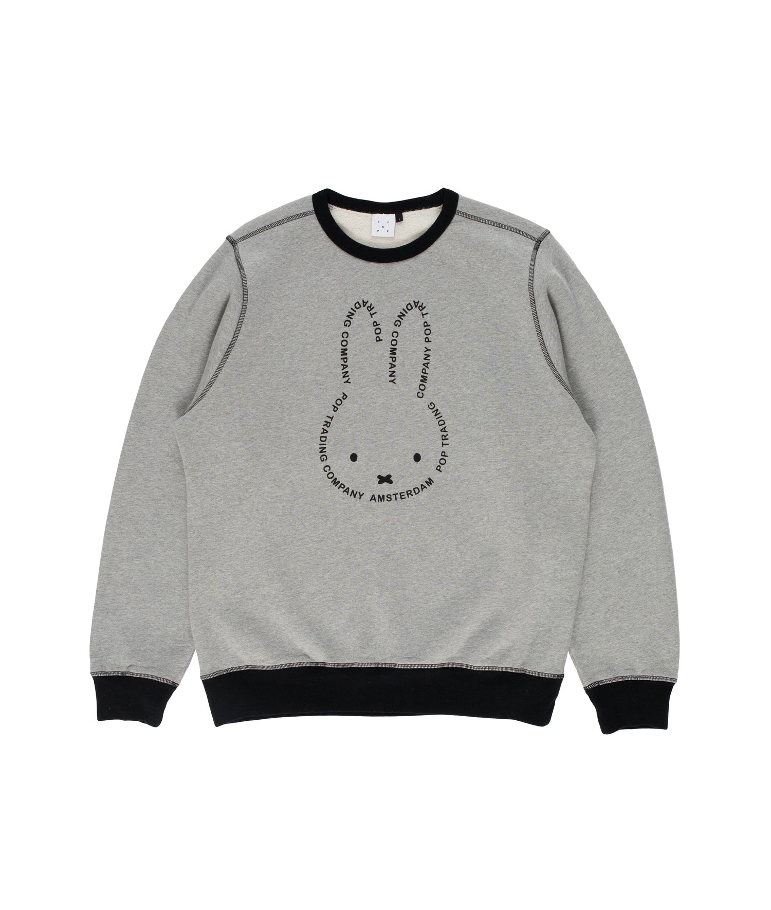 Miffy & Pop Exclusive Crewneck Sweat Heather Grey/Black