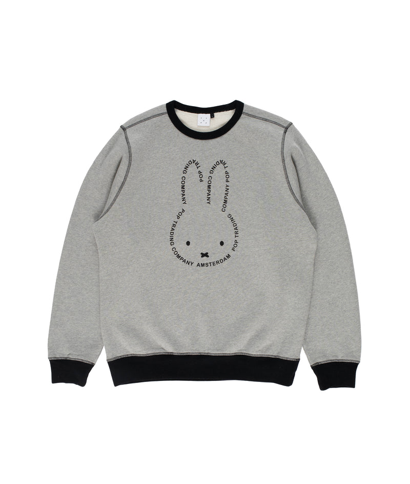 Miffy & Pop Exclusive Crewneck Sweat Heather Grey/Black