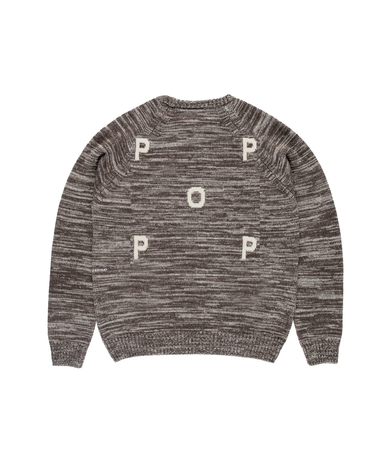 Pop Knitted Melange Logo Crewneck Delicioso/Off White