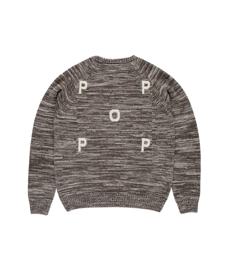 Pop Knitted Melange Logo Crewneck Delicioso/Off White
