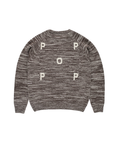 Featured Product Image Of Pop Knitted Melange Logo Crewneck Delicioso/Off White