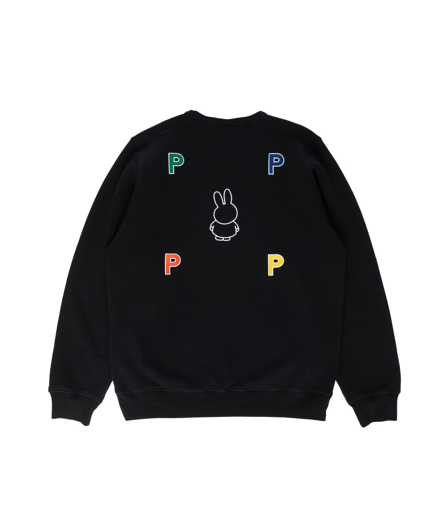 Miffy & Pop Exclusive Embroidered Logo Crewneck Sweat Black