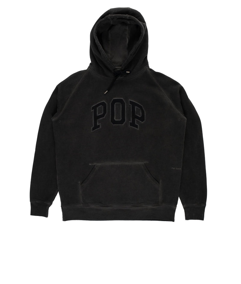 Pop Japan Exclusive Arch Hooded Sweat Washed Black