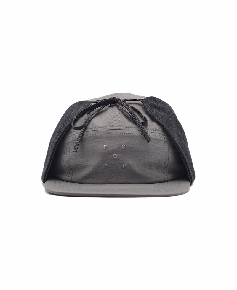 Pop Earflap 5 Panel Hat Charcoal