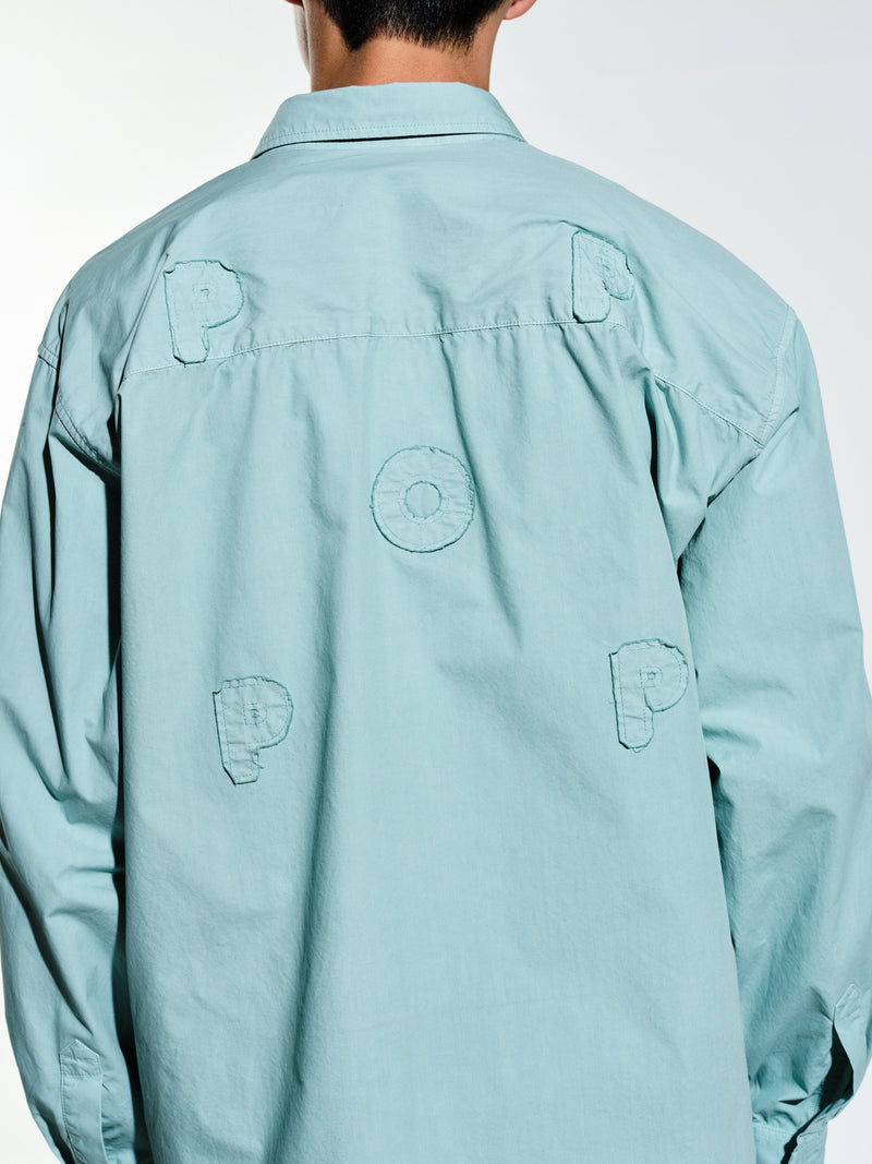 Pop Applique Logo Shirt Blue Haze