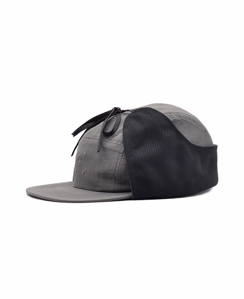Pop Earflap 5 Panel Hat Charcoal