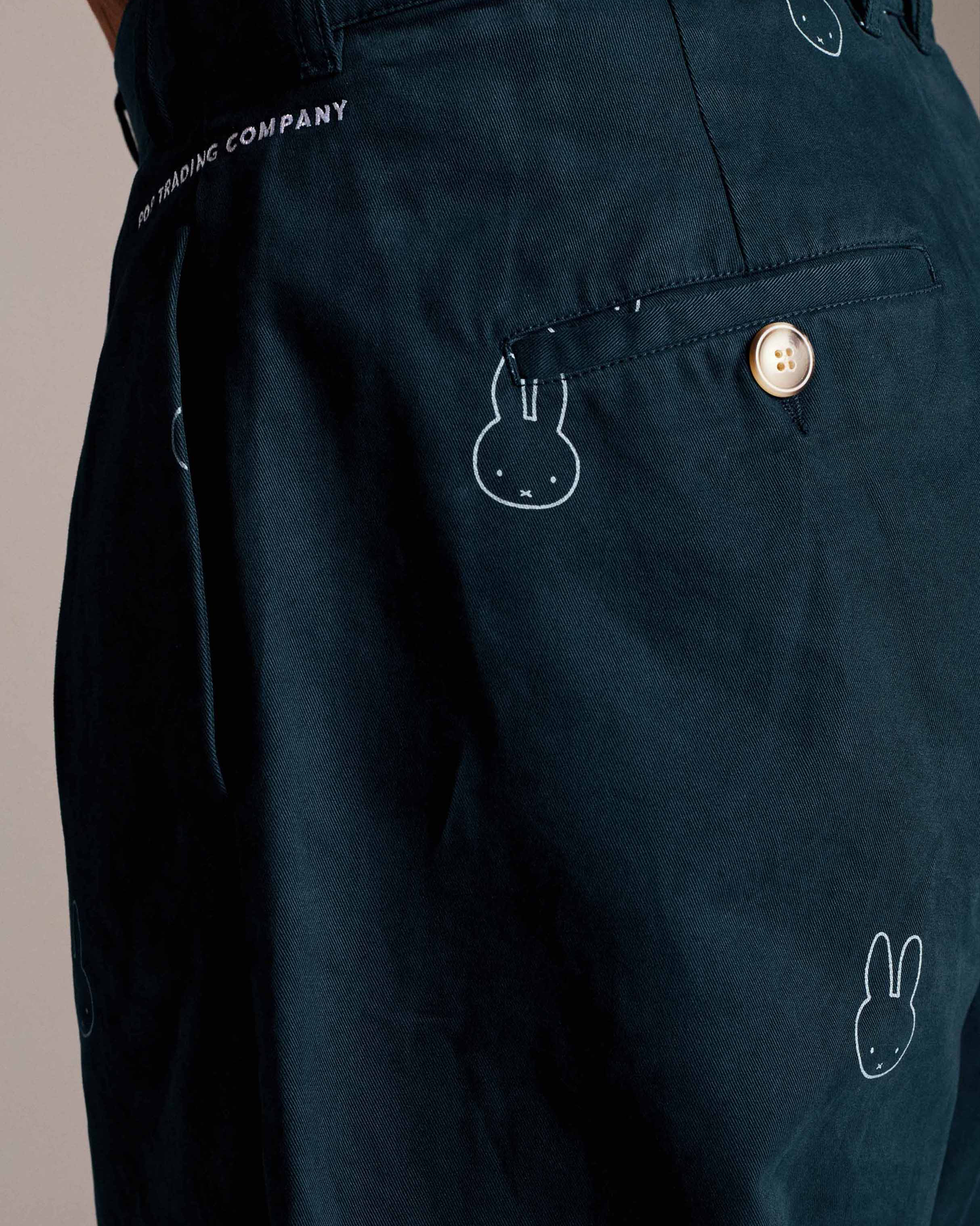 Miffy & Pop Pattern Boat Pants Navy