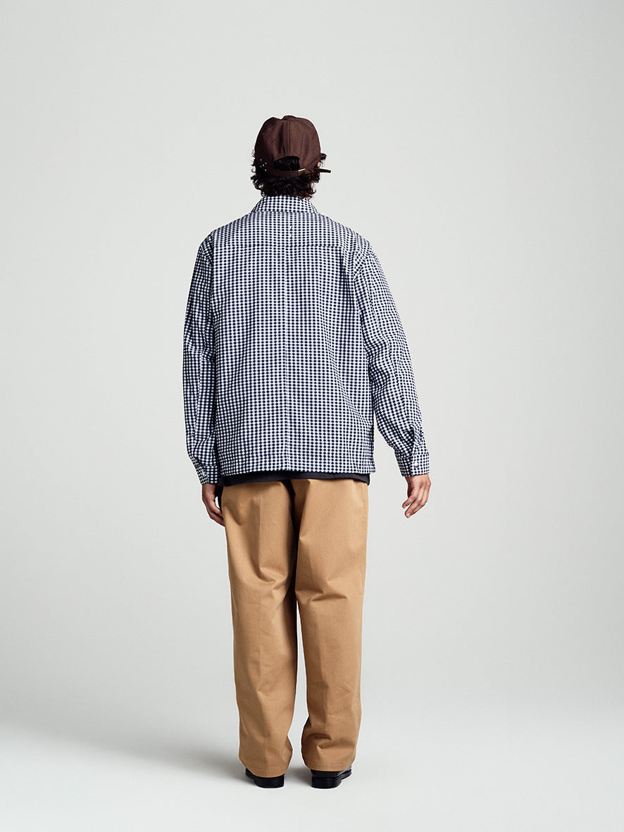 Gingham Boxer Overshirt Black/Off White