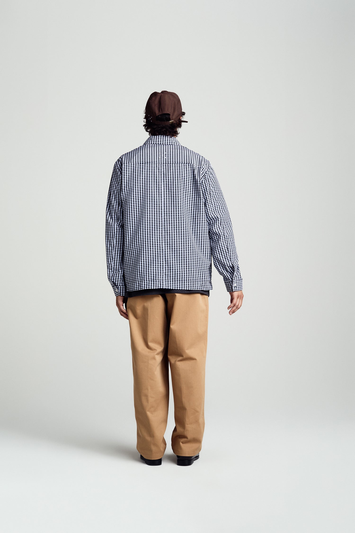 Pop Gingham Boxer Overshirt Black/Off White