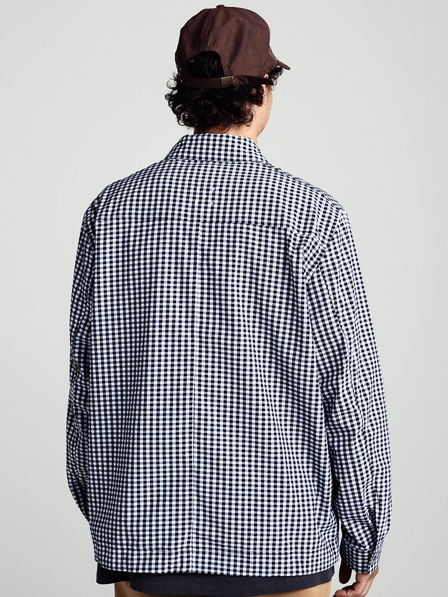 Gingham Boxer Overshirt Black/Off White