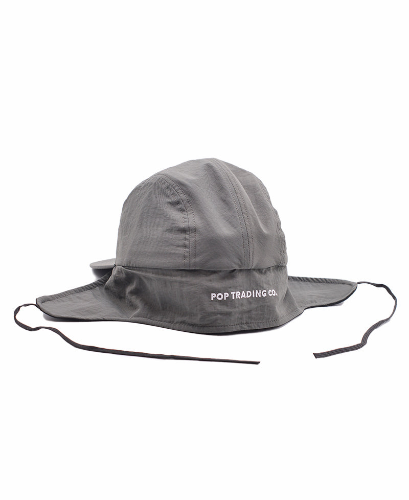 Pop Earflap 5 Panel Hat Charcoal