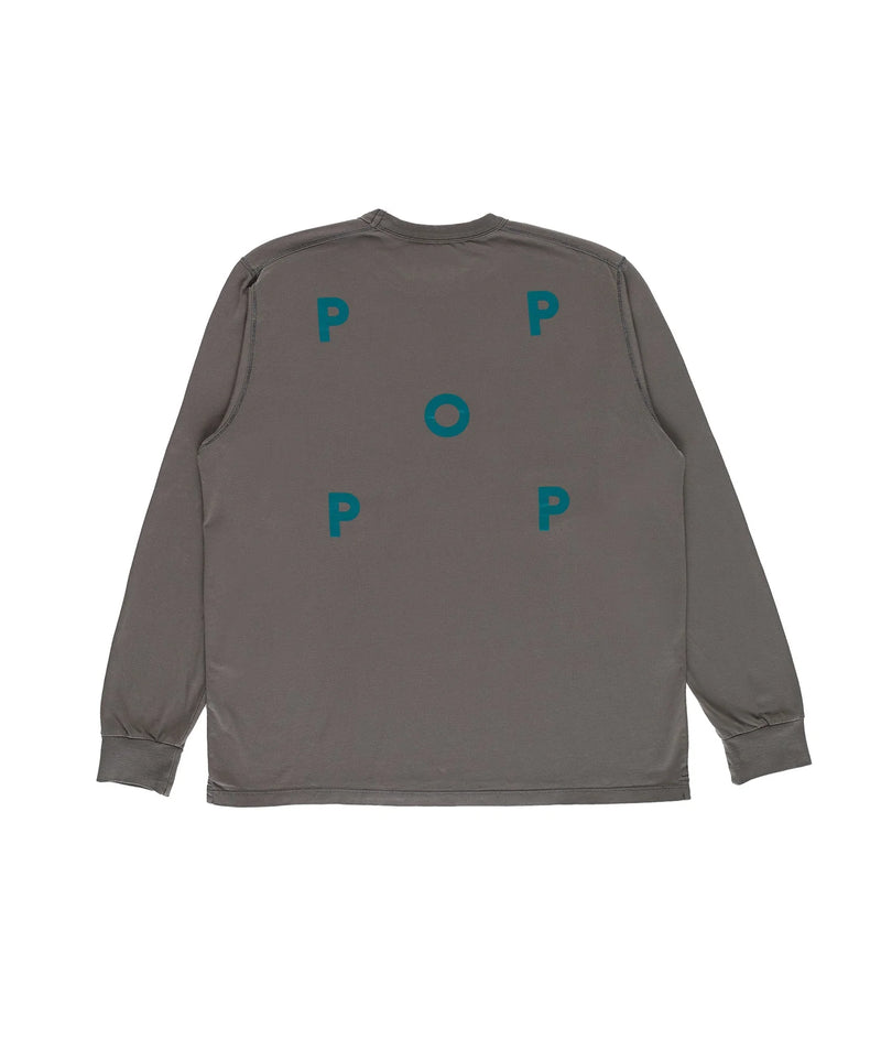 Pop Logo Longsleeve T-Shirt Charcoal/Bayberry
