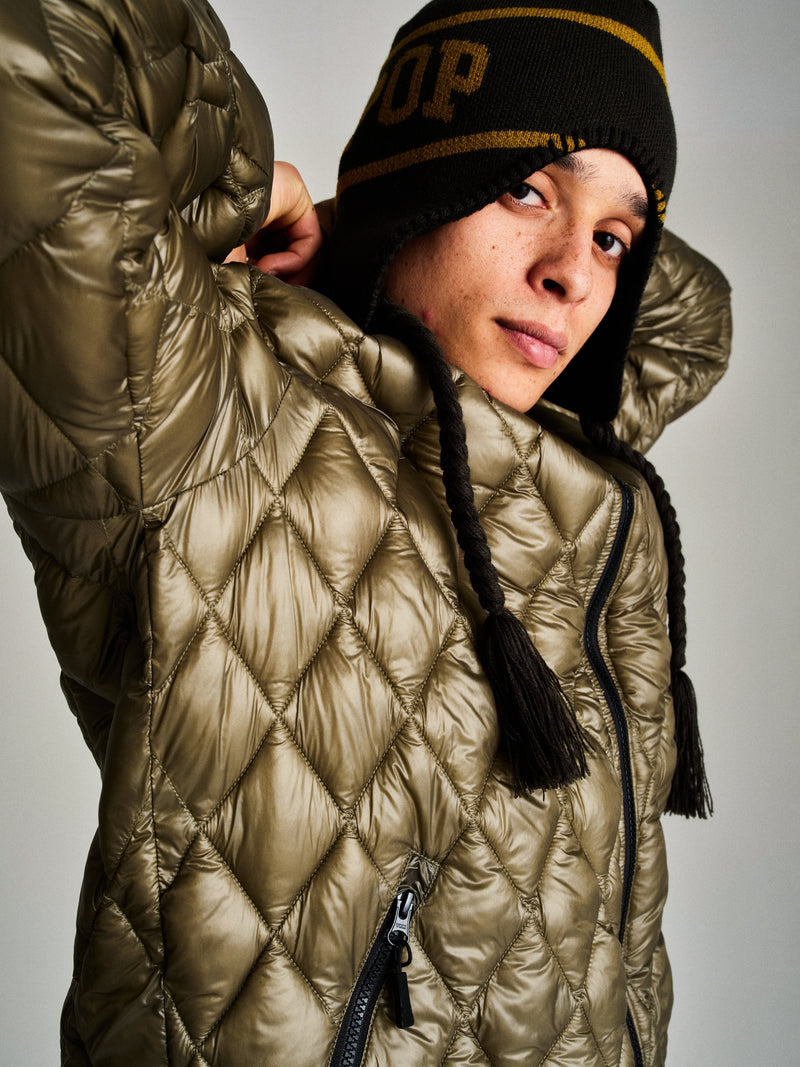 Pop Quilted Reversible Jacket Four Leaf Clover/Bison