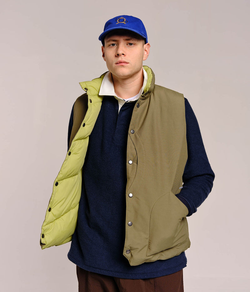 トップス POP QUILTED VEST Pop Reversible Quilted Vest Four Leaf Clover/Weeping Willow