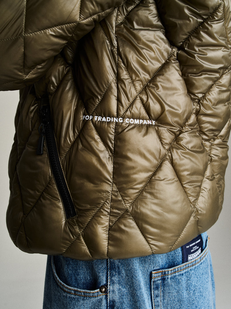 Pop Quilted Reversible Jacket Four Leaf Clover/Bison