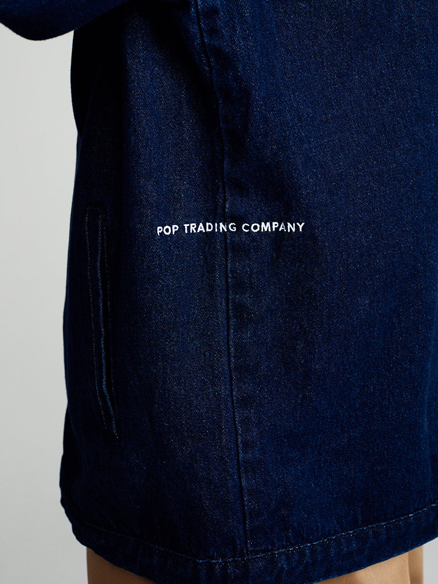 Denim Full Zip Jacket Rinsed Denim