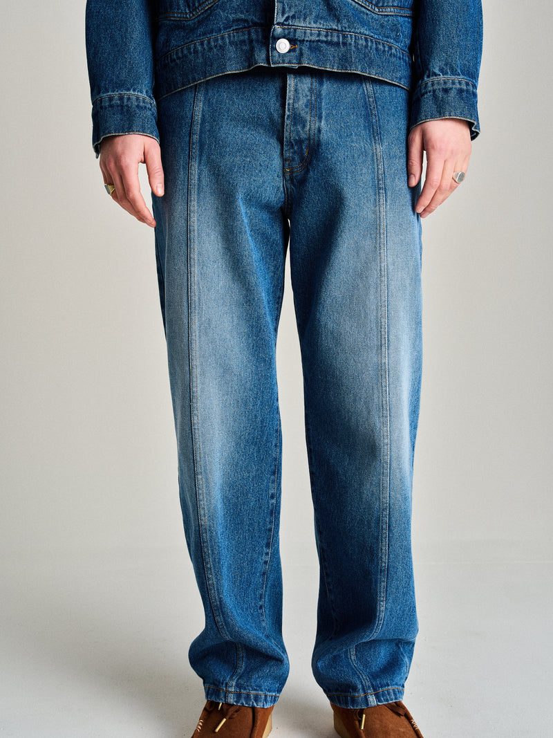 Pop DRS Denim Seam Pants Washed Denim