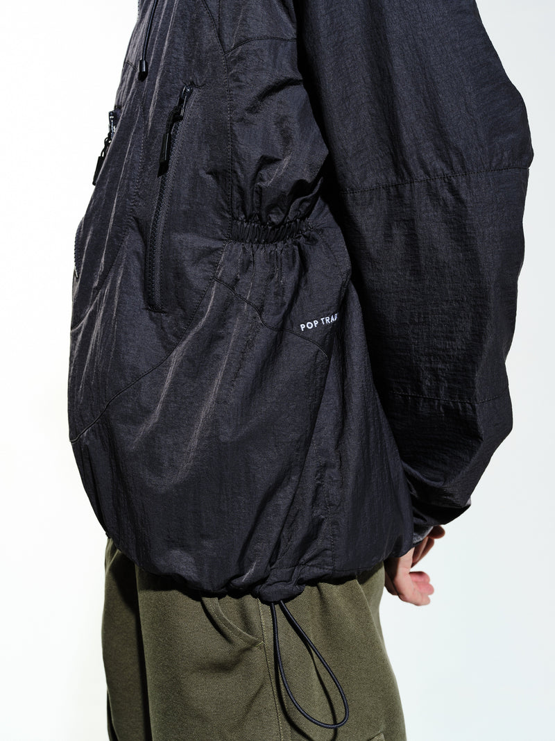 Pop Hooded O Jacket Charcoal