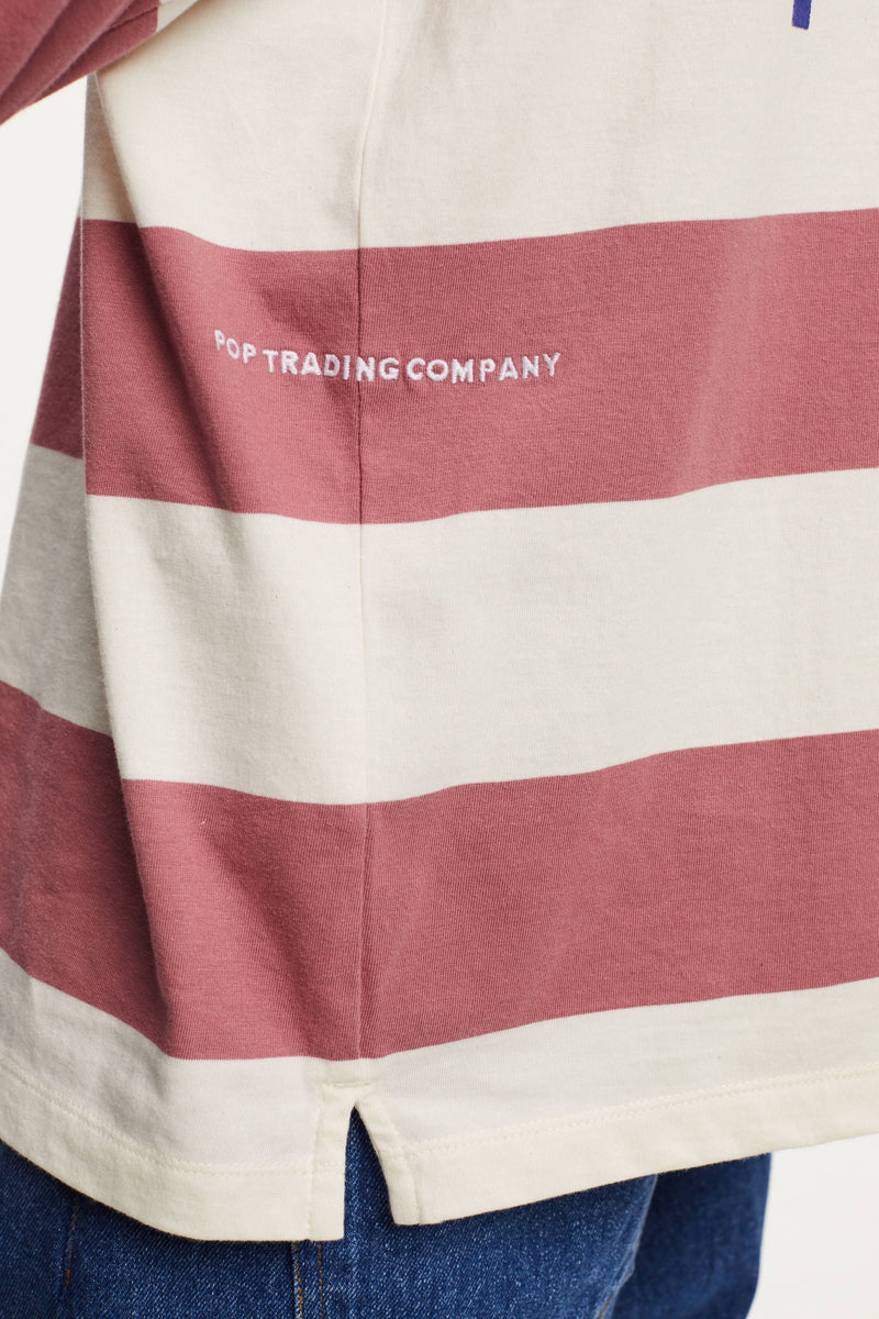 Pop Striped Rugby Polo Mesa Rose