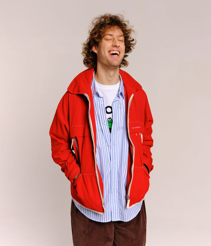 Pop Striped Logo Shirt White