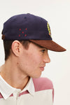 Pop Crest Sixpanel Hat Navy/Brown