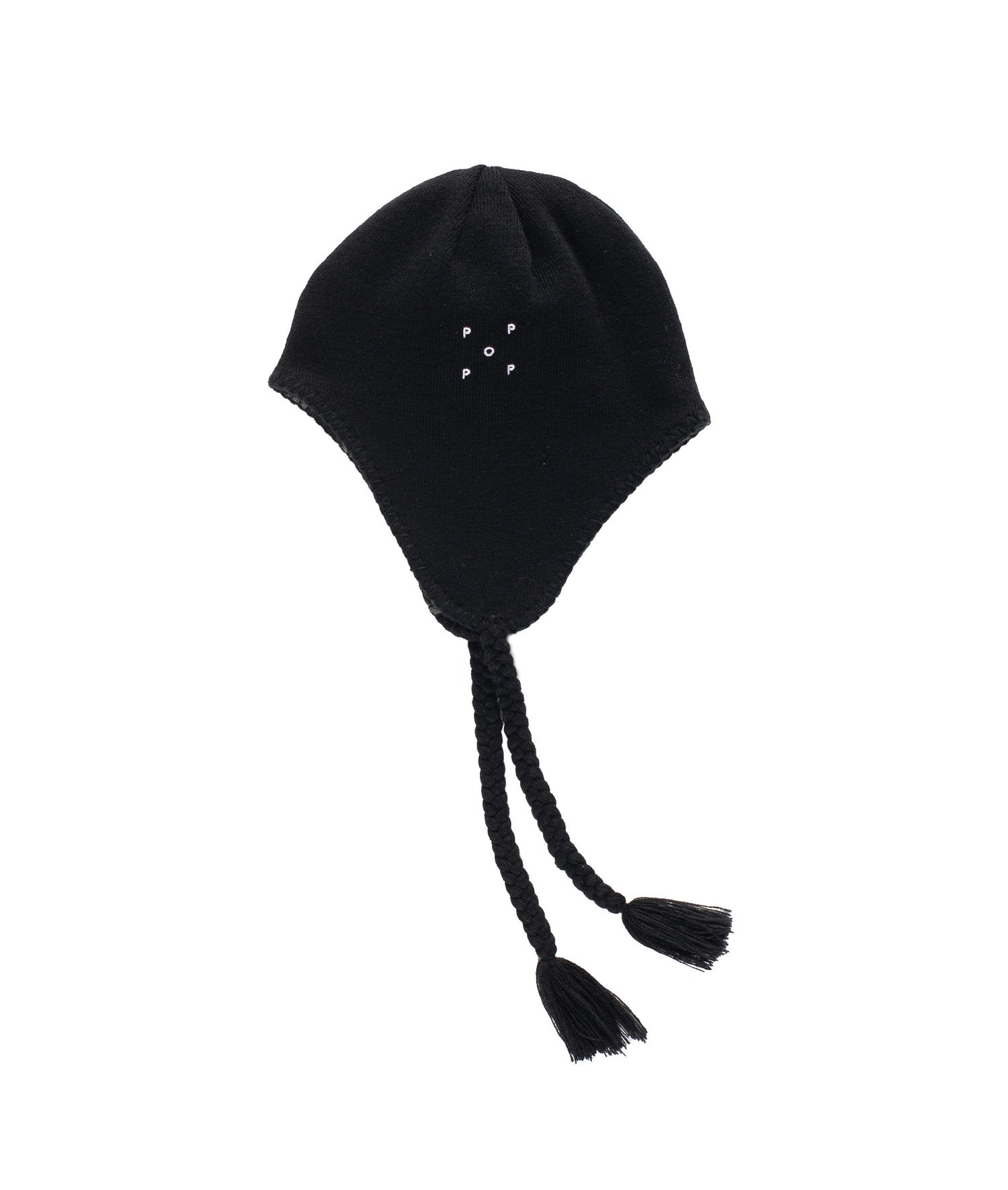 Pop Reversible Earflap Beanie Black/Charcoal