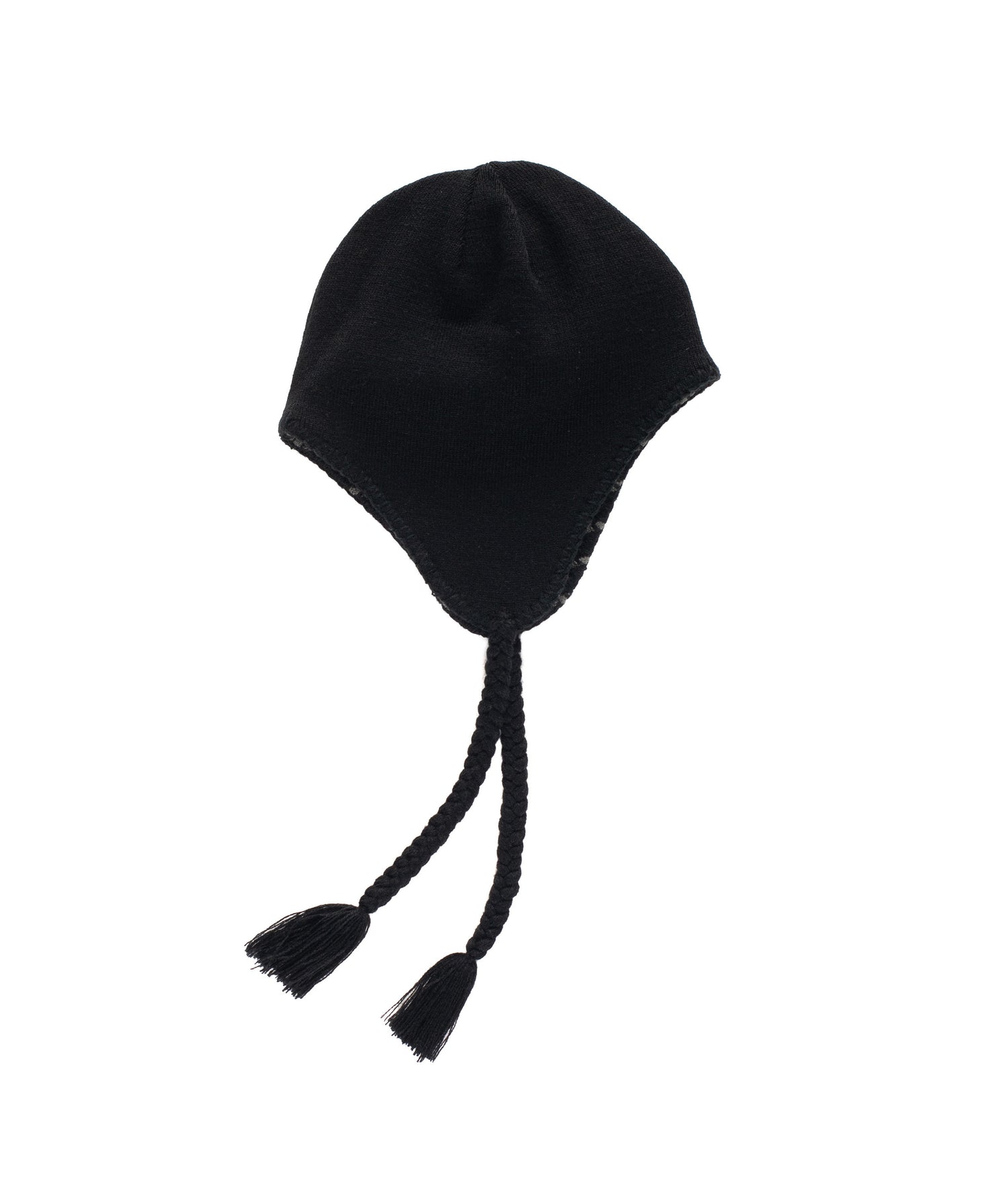 Pop Reversible Earflap Beanie Black/Charcoal
