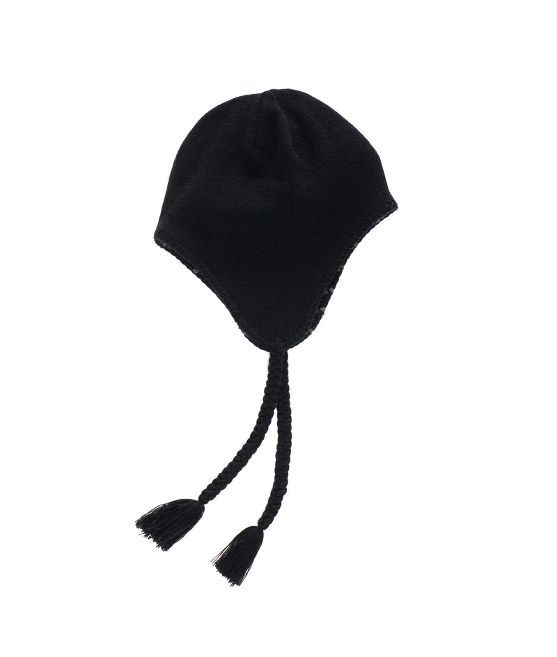 Pop Reversible Earflap Beanie Black/Charcoal