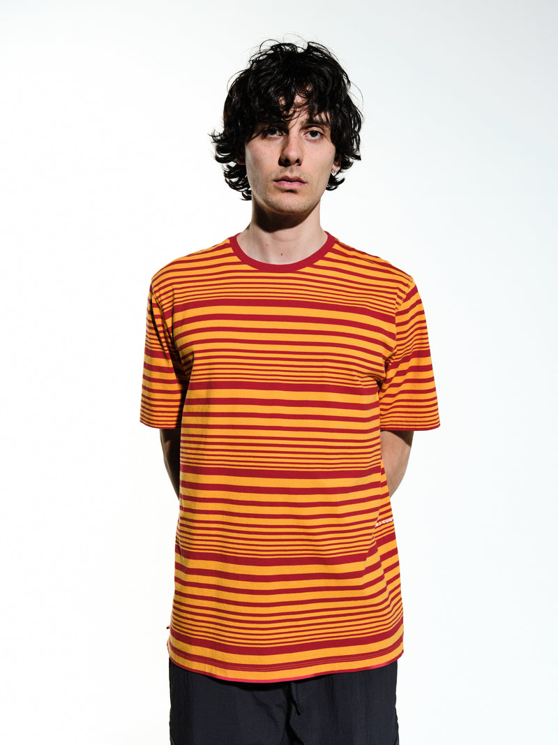 Pop Striped Logo T-Shirt Island Poppy