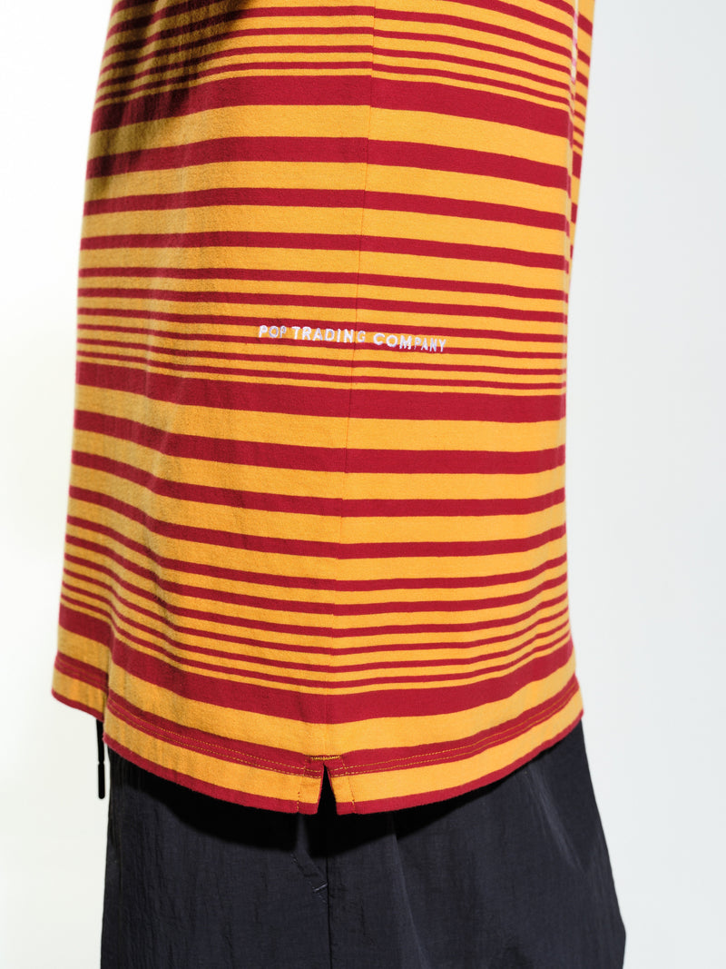 Pop Striped Logo T-Shirt Island Poppy