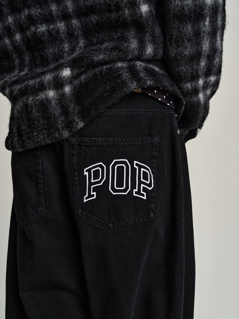 Pop DRS Denim Arch Pants Rinsed Black