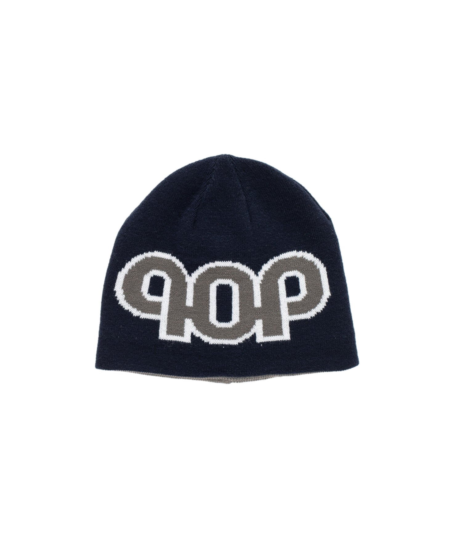 Pop Reversible Pub Skull Beanie Grey/Navy