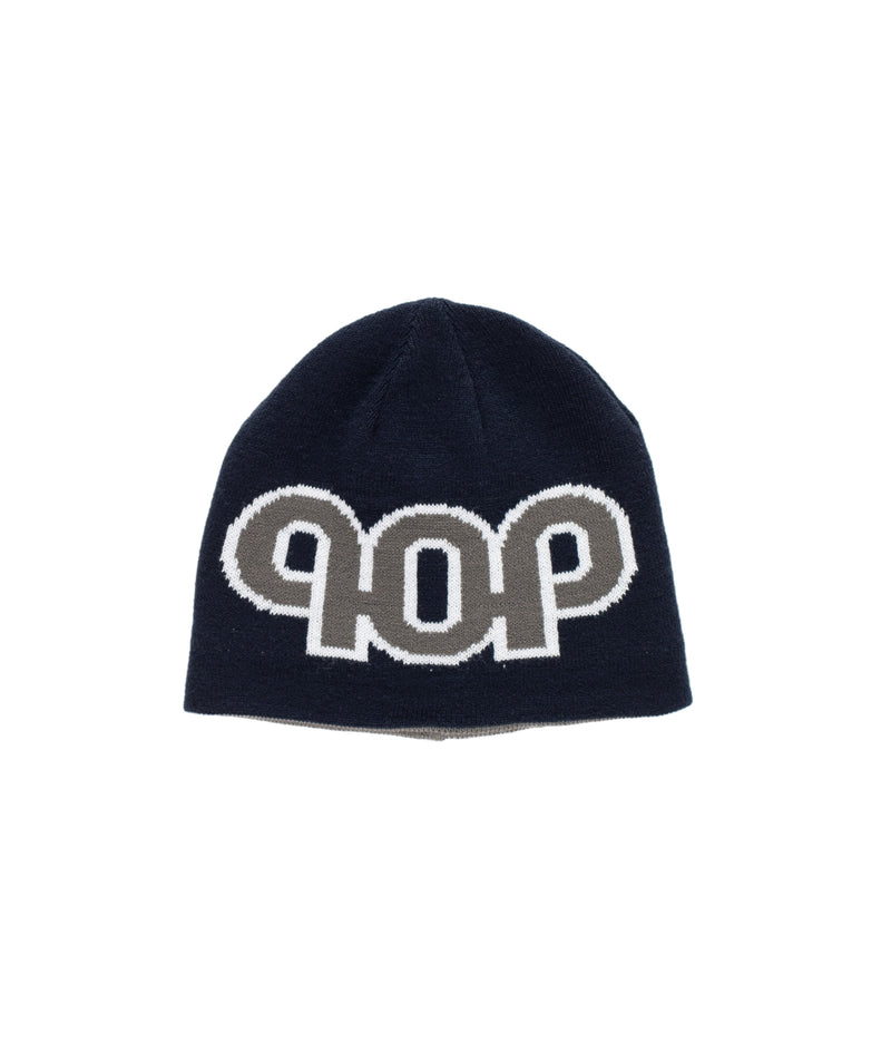 Pop Reversible Pub Skull Beanie Grey/Navy