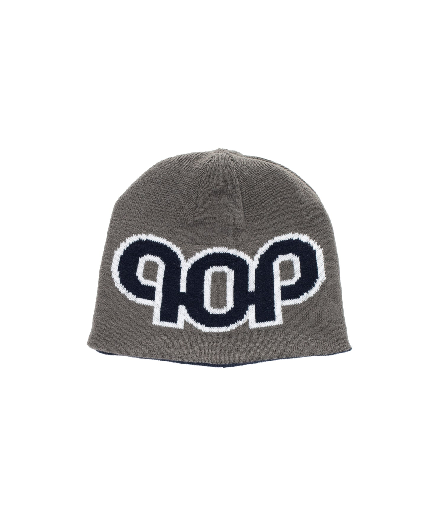 Pop Reversible Pub Skull Beanie Grey/Navy