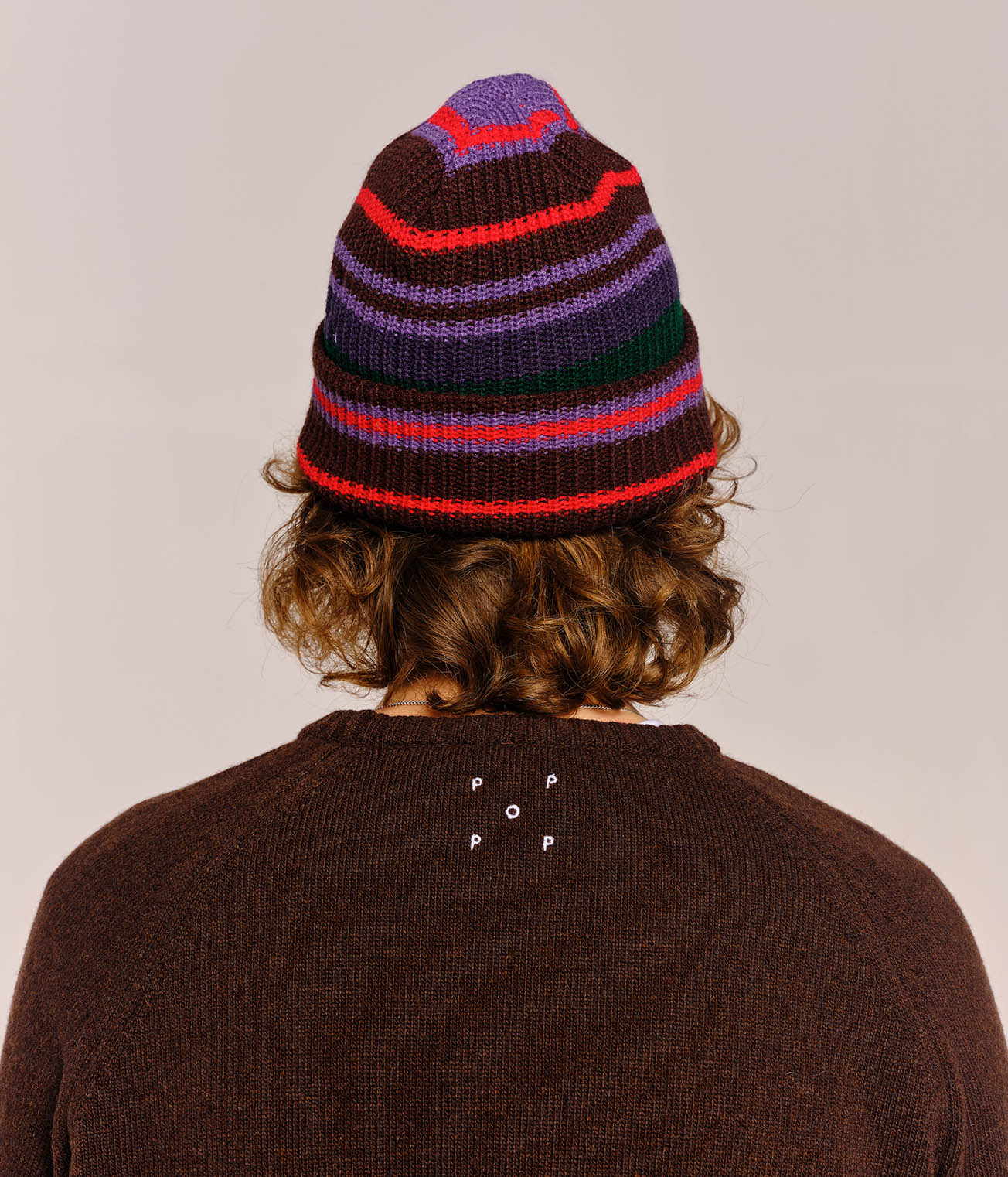 Pop Elbow Knitted Crewneck Delicioso/Goji Berry