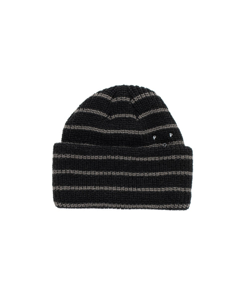 Featured Product Image Of Pop Striped Beanie Black/Charcoal