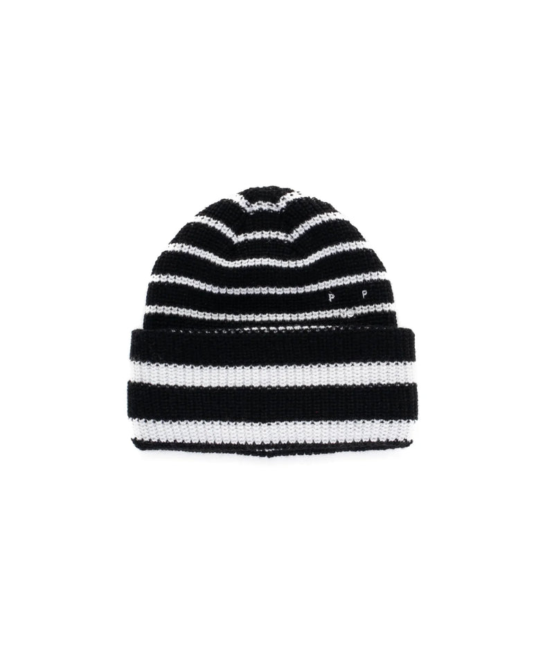 Pop Striped Beanie Black/White