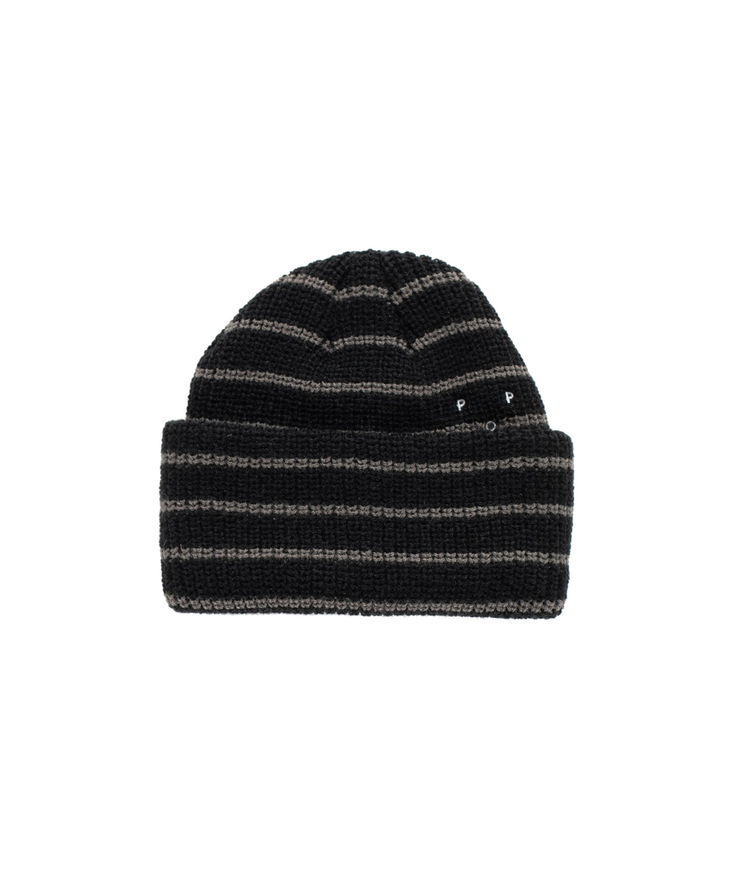 Pop Striped Beanie Black/Charcoal