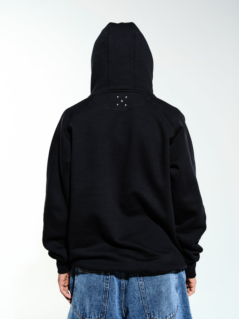 Pop Arch Hooded Sweat Black