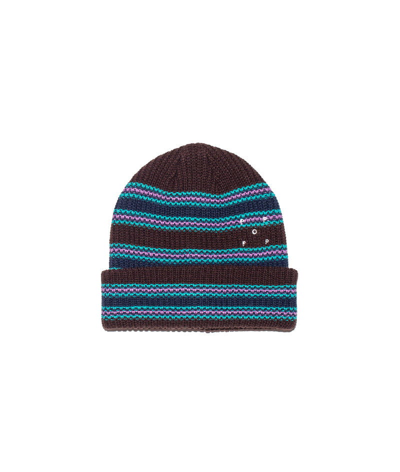 Pop Striped Beanie Delicioso/Peacock Green